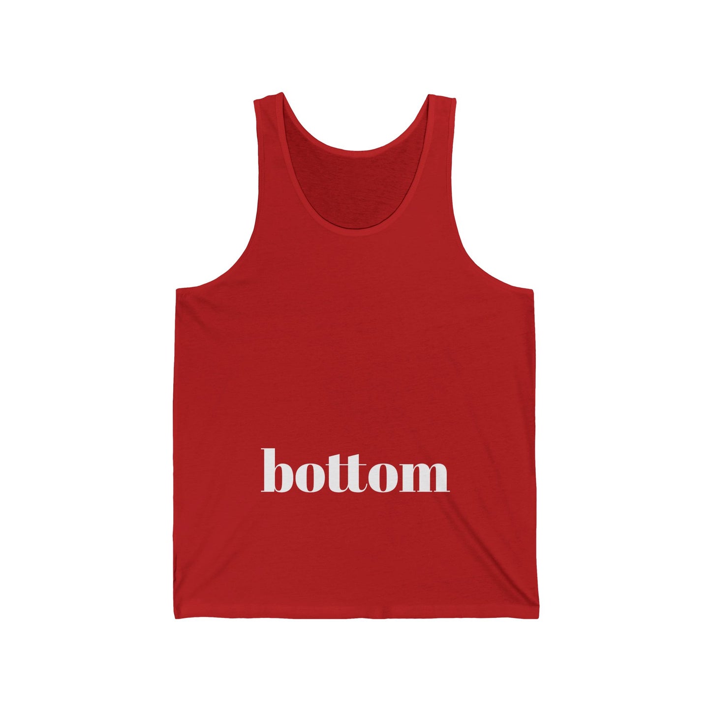 Funny Unisex Jersey Tank Top - 'Bottom'