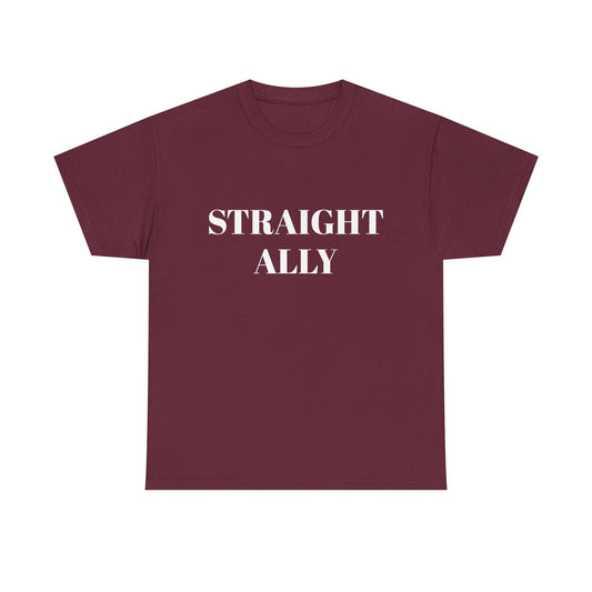 Straight Ally Unisex Heavy Cotton Tee - Support Equality with Style