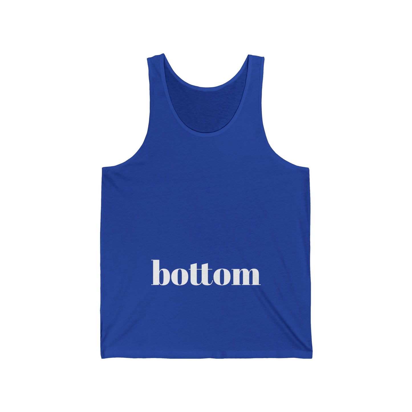 Funny Unisex Jersey Tank Top - 'Bottom'