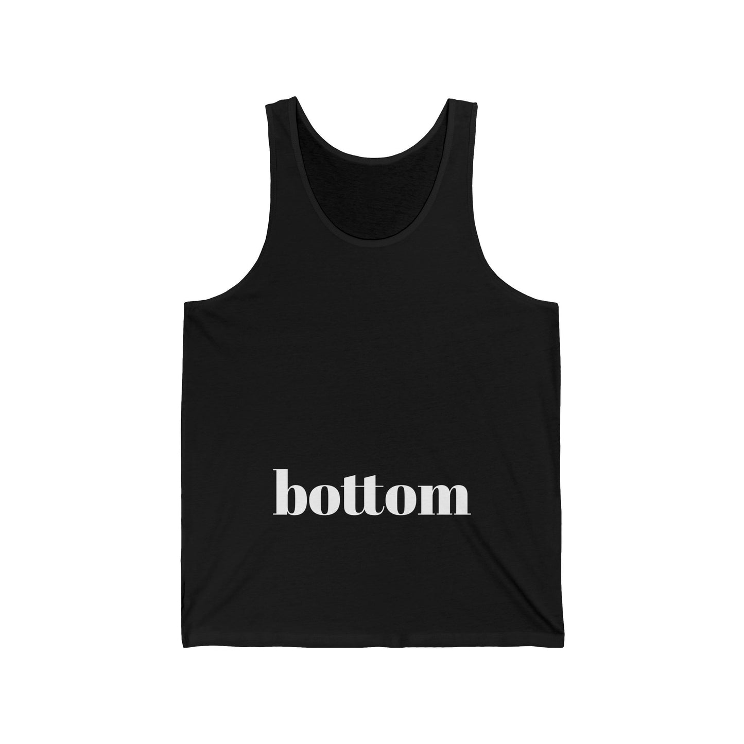 Funny Unisex Jersey Tank Top - 'Bottom'