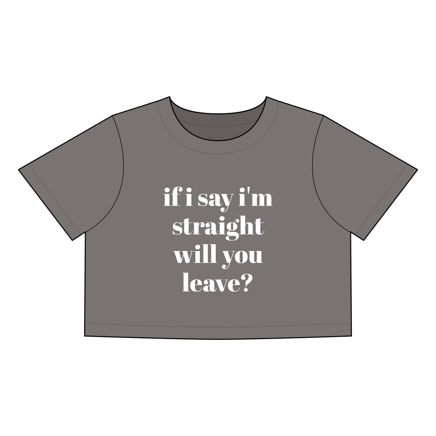 Women’s Faded Crop Tee - Funny Statement Tee for LGBTQ+ Pride