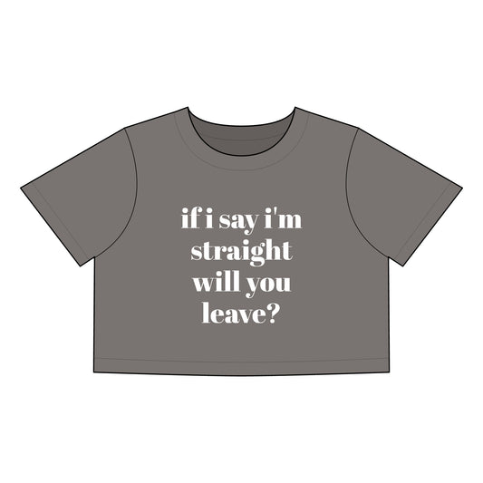 Women’s Faded Crop Tee - Funny Statement Tee for LGBTQ+ Pride