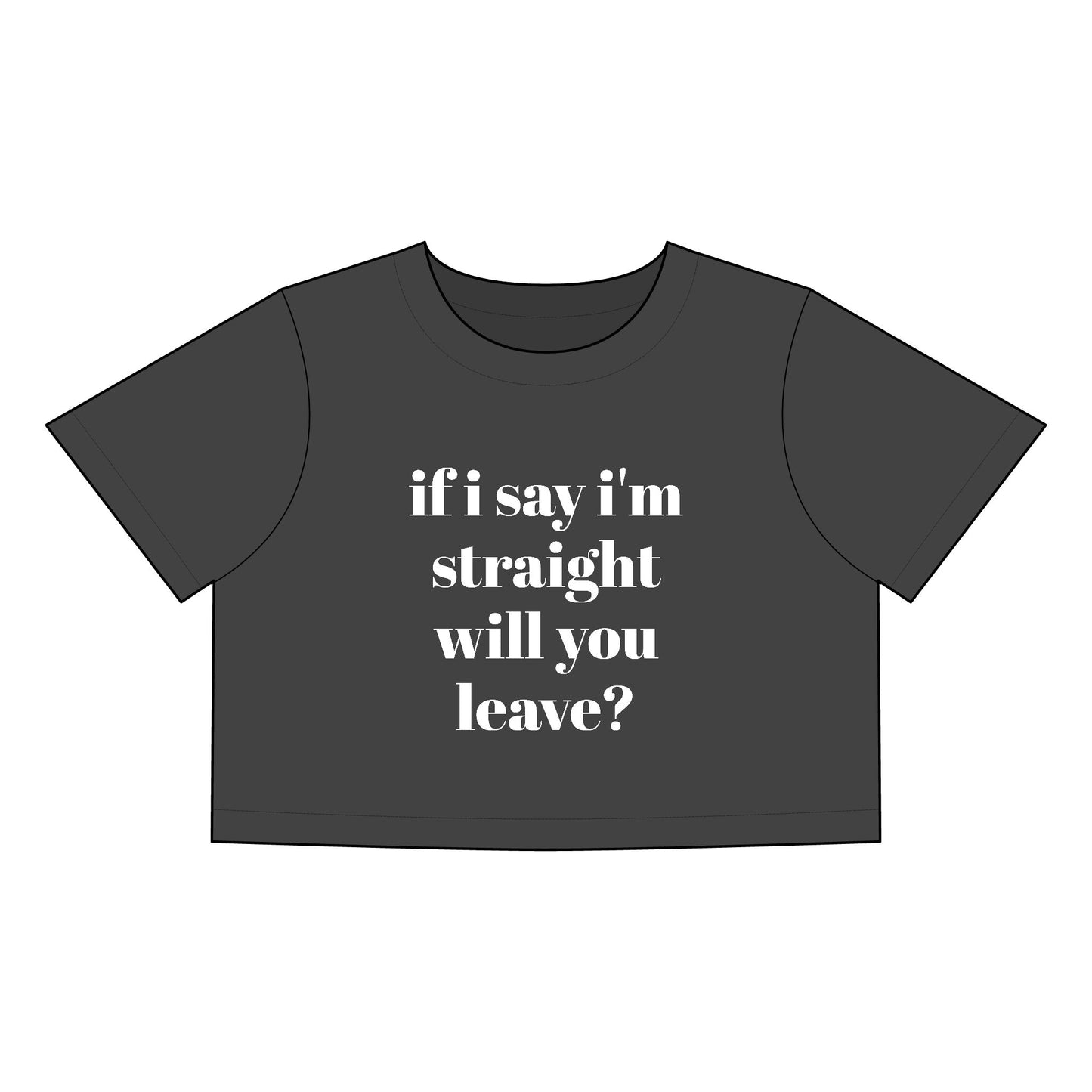 Women’s Faded Crop Tee - Funny Statement Tee for LGBTQ+ Pride