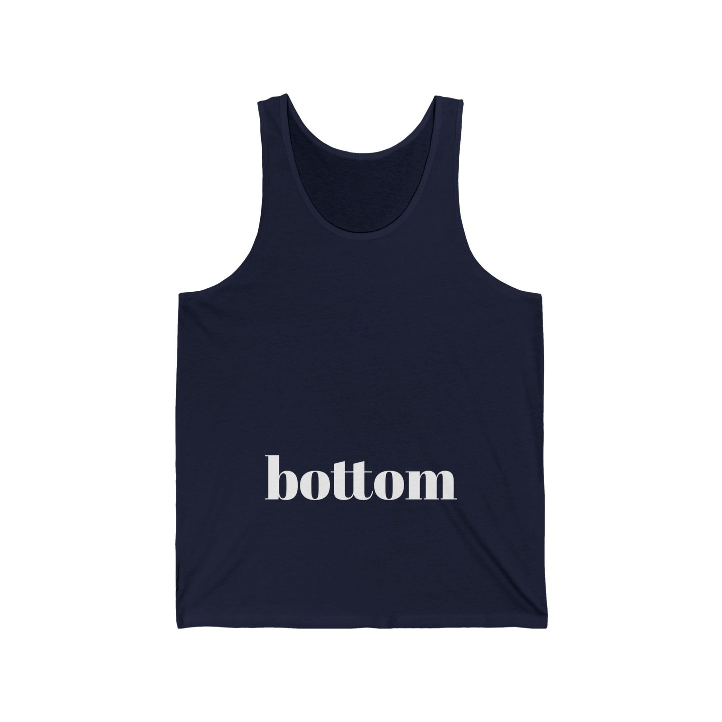 Funny Unisex Jersey Tank Top - 'Bottom'