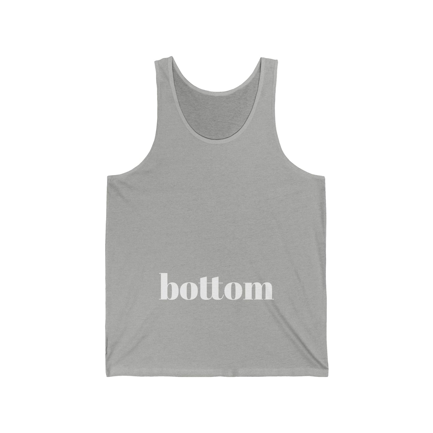 Funny Unisex Jersey Tank Top - 'Bottom'